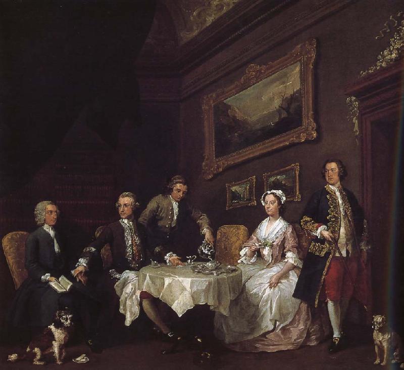 William Hogarth Strode family oil painting image